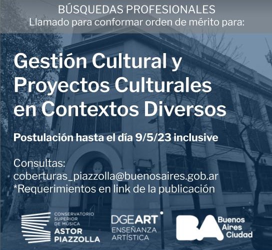 Gestión Cultural y Proyectos Culturales en Contextos Diversos