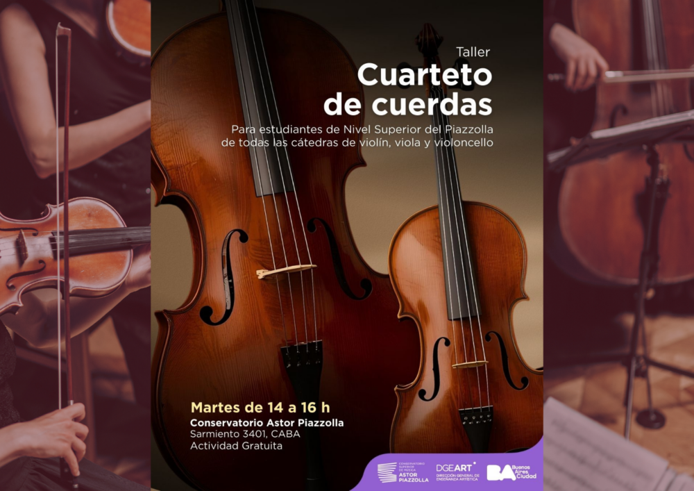 Nuevo taller en el Piazzolla: Cuarteto de Cuerdas