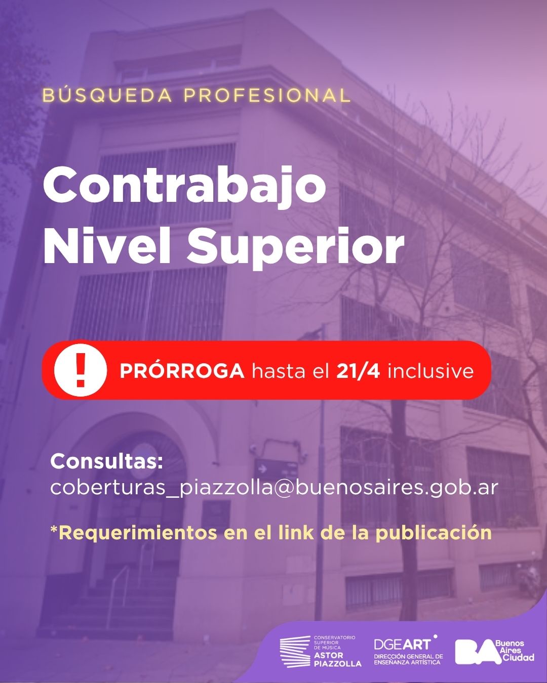 Convocatoria Contrabajo