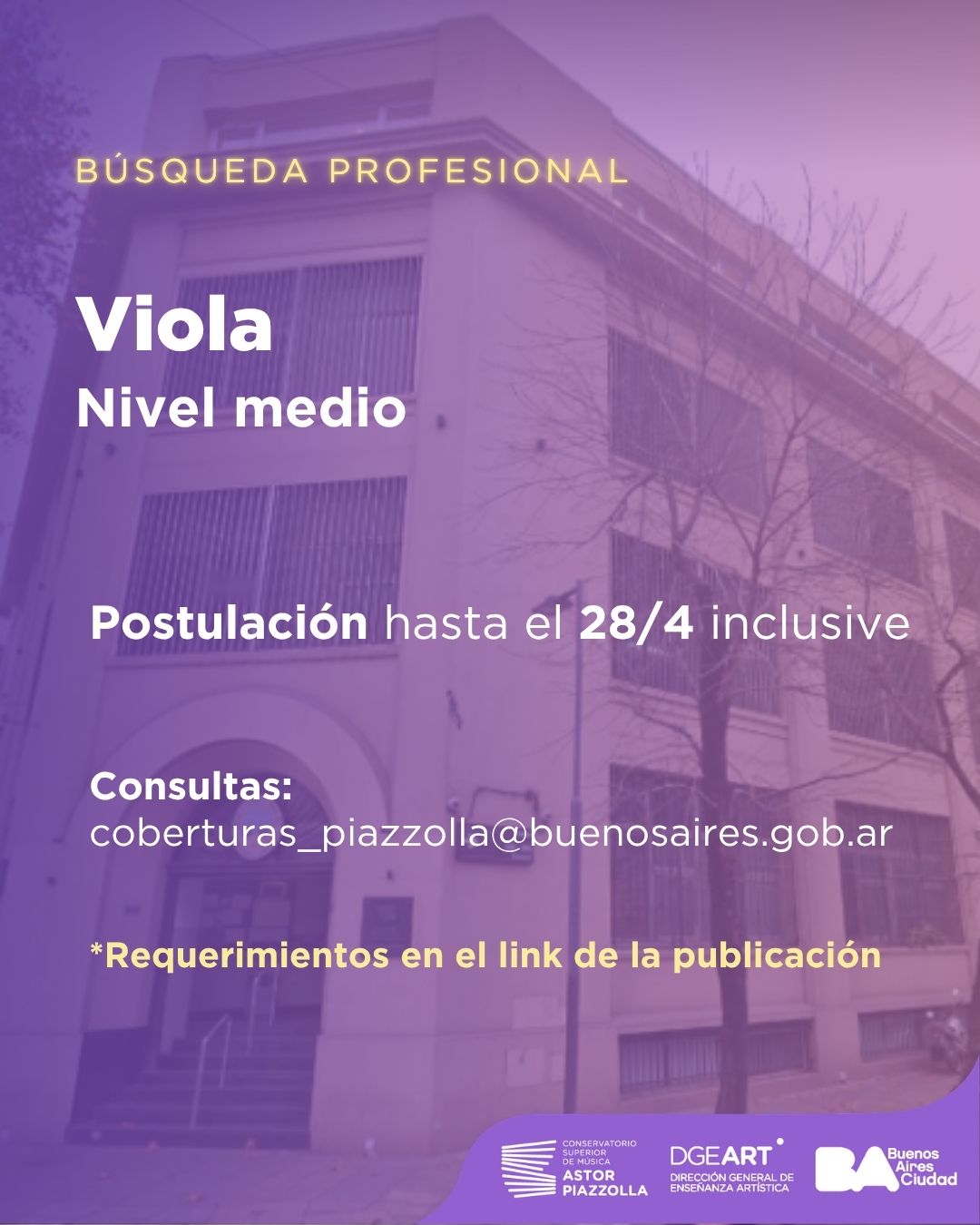 14/4/2026 – Prof. de Viola (Nivel Medio)