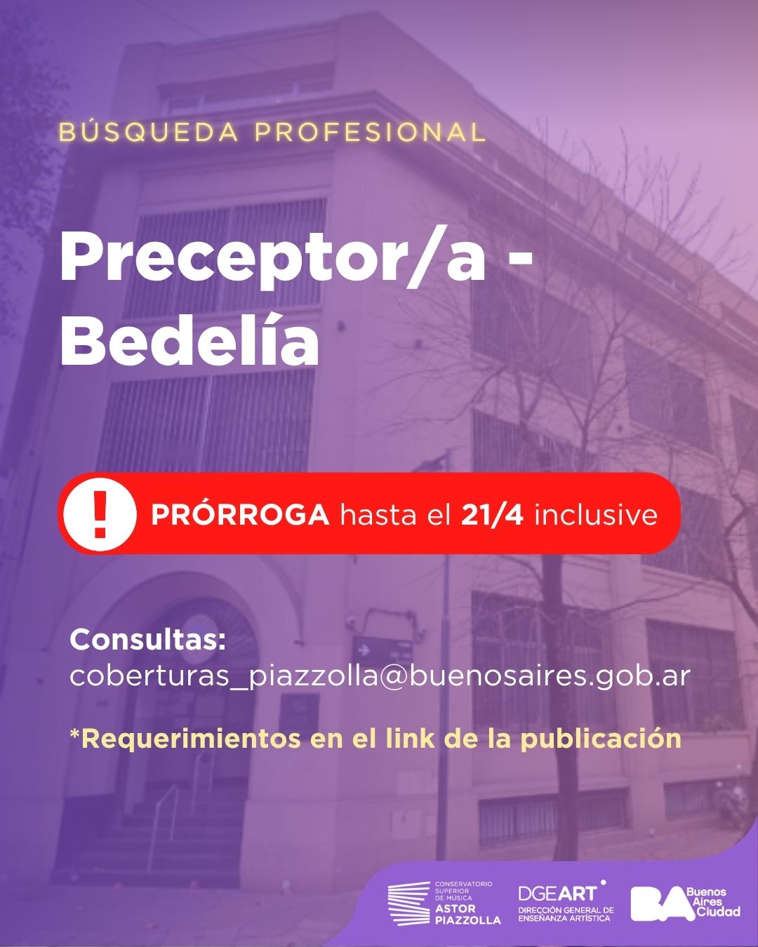 Convocatoria Preceptor