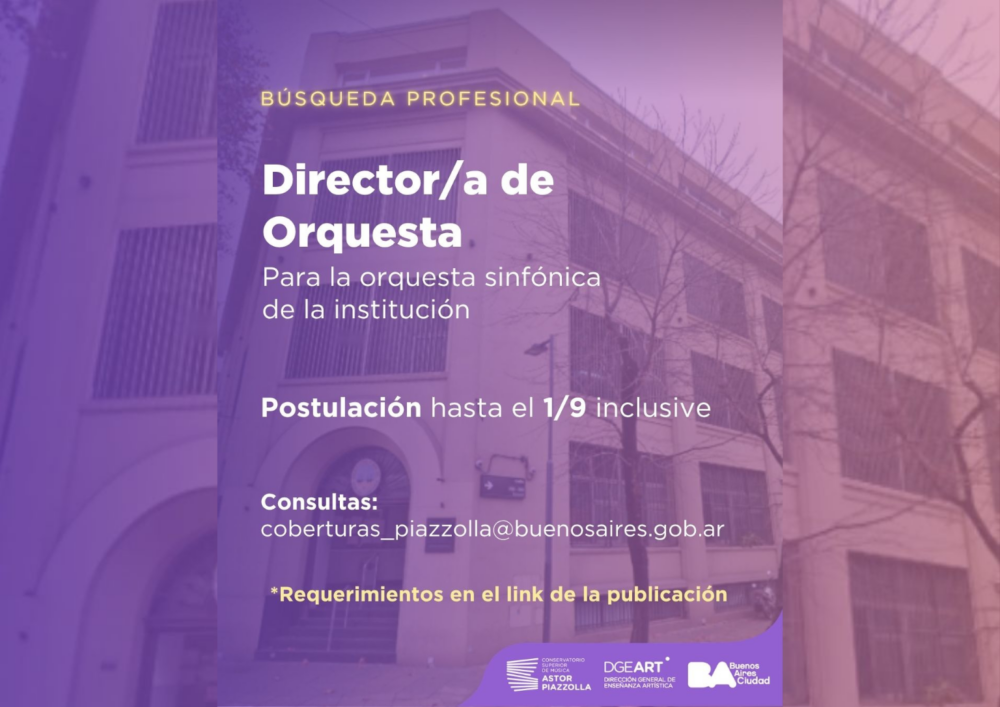 21/08/26 - Director/a de Orquesta