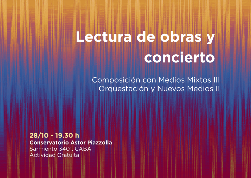 Lectura de obras y concierto: composición, orquesta y sonidos electrónicos