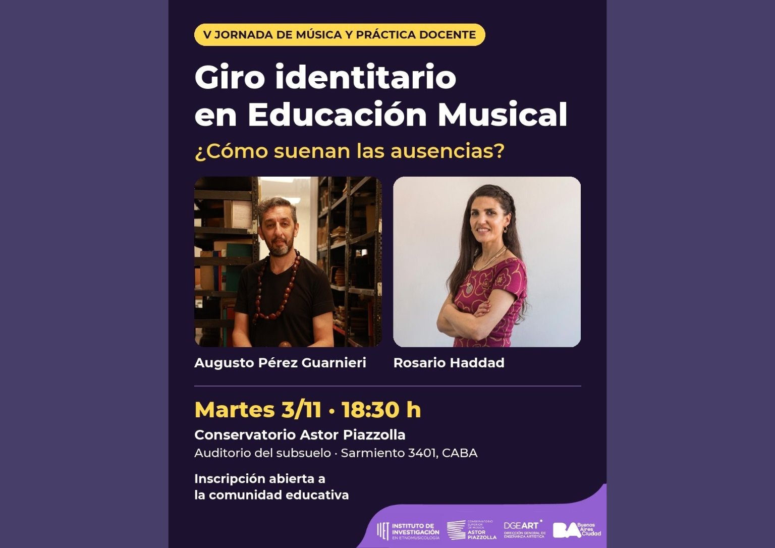 V Jornada de Música y Práctica Docente: